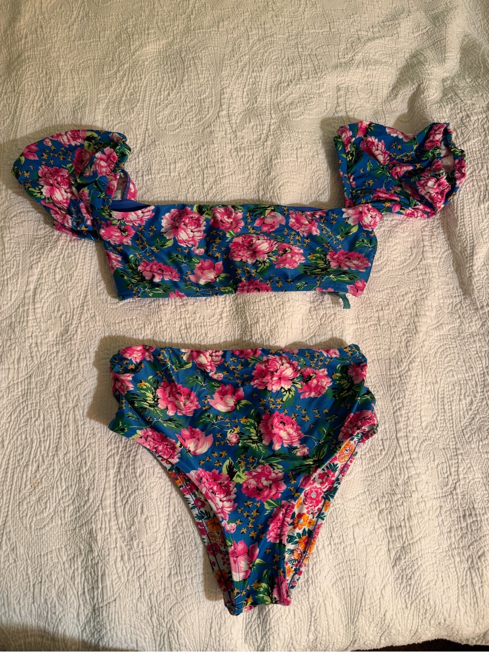 CIA Marítima Blue Floral Two-Piece Bikini Set